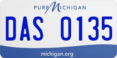 MI license plate DAS0135