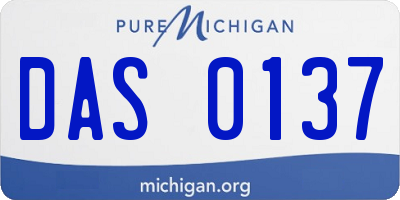MI license plate DAS0137