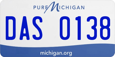 MI license plate DAS0138