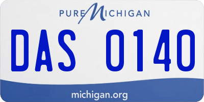 MI license plate DAS0140
