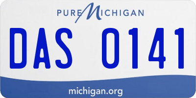 MI license plate DAS0141