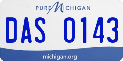 MI license plate DAS0143