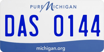 MI license plate DAS0144