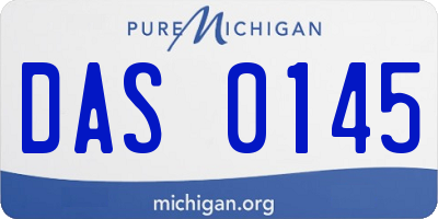 MI license plate DAS0145