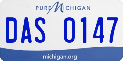MI license plate DAS0147
