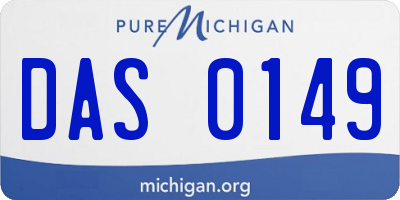 MI license plate DAS0149