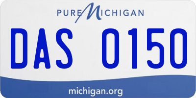 MI license plate DAS0150