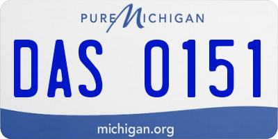 MI license plate DAS0151