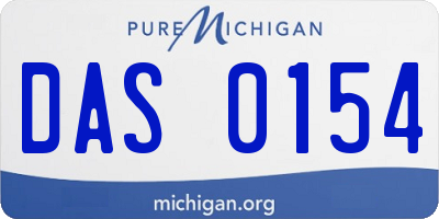 MI license plate DAS0154
