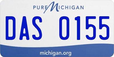 MI license plate DAS0155