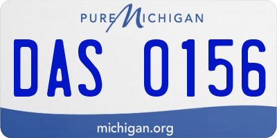 MI license plate DAS0156