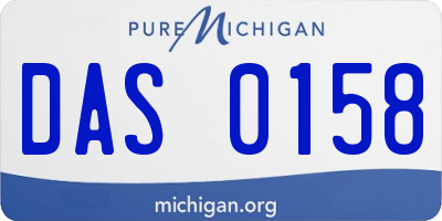 MI license plate DAS0158