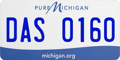 MI license plate DAS0160