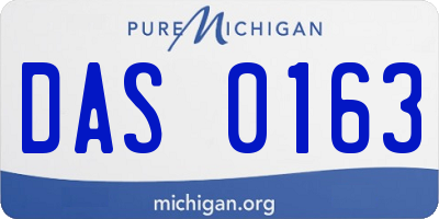 MI license plate DAS0163