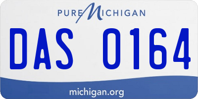 MI license plate DAS0164