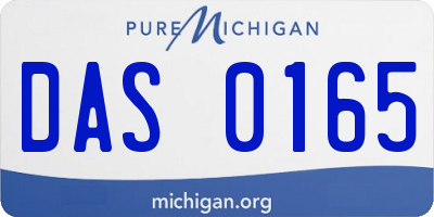 MI license plate DAS0165