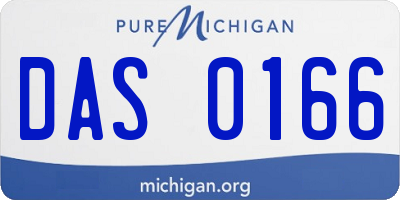 MI license plate DAS0166