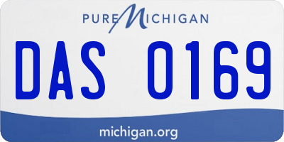 MI license plate DAS0169