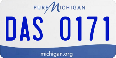 MI license plate DAS0171
