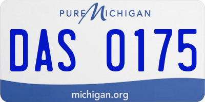MI license plate DAS0175