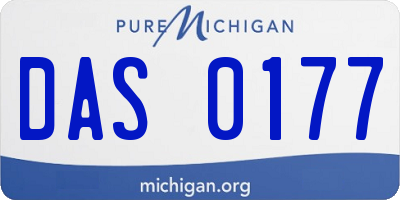 MI license plate DAS0177