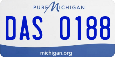 MI license plate DAS0188