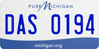 MI license plate DAS0194