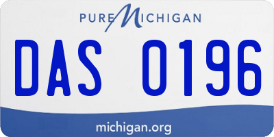 MI license plate DAS0196