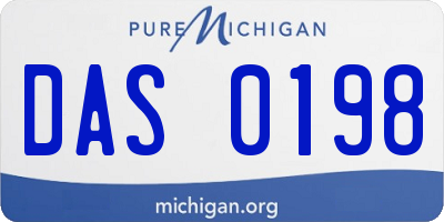MI license plate DAS0198