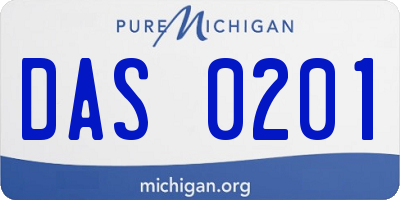 MI license plate DAS0201