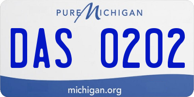 MI license plate DAS0202