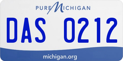 MI license plate DAS0212