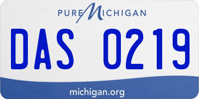MI license plate DAS0219