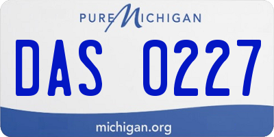 MI license plate DAS0227