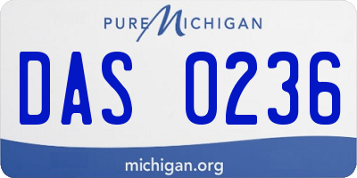 MI license plate DAS0236