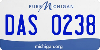MI license plate DAS0238