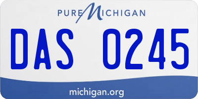 MI license plate DAS0245
