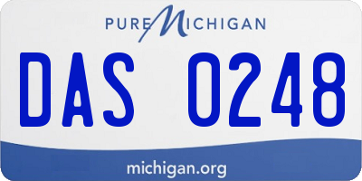 MI license plate DAS0248