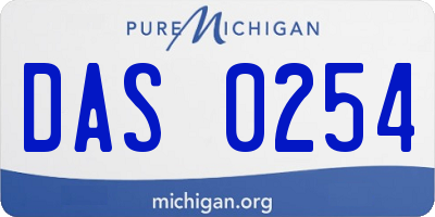MI license plate DAS0254