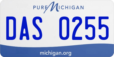 MI license plate DAS0255