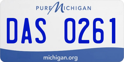 MI license plate DAS0261