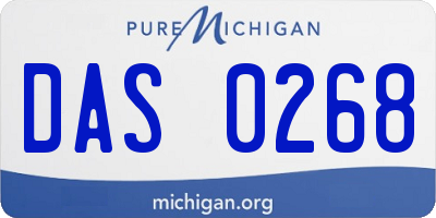 MI license plate DAS0268