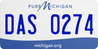 MI license plate DAS0274