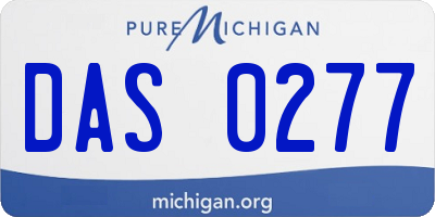 MI license plate DAS0277