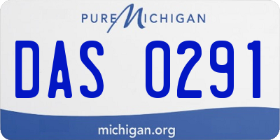 MI license plate DAS0291