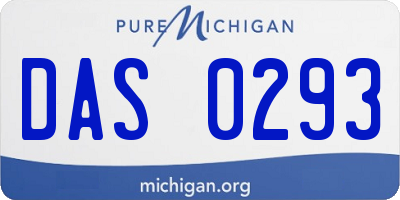 MI license plate DAS0293