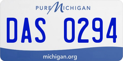 MI license plate DAS0294