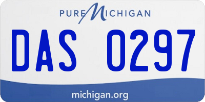 MI license plate DAS0297