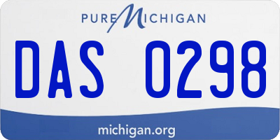 MI license plate DAS0298