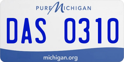 MI license plate DAS0310